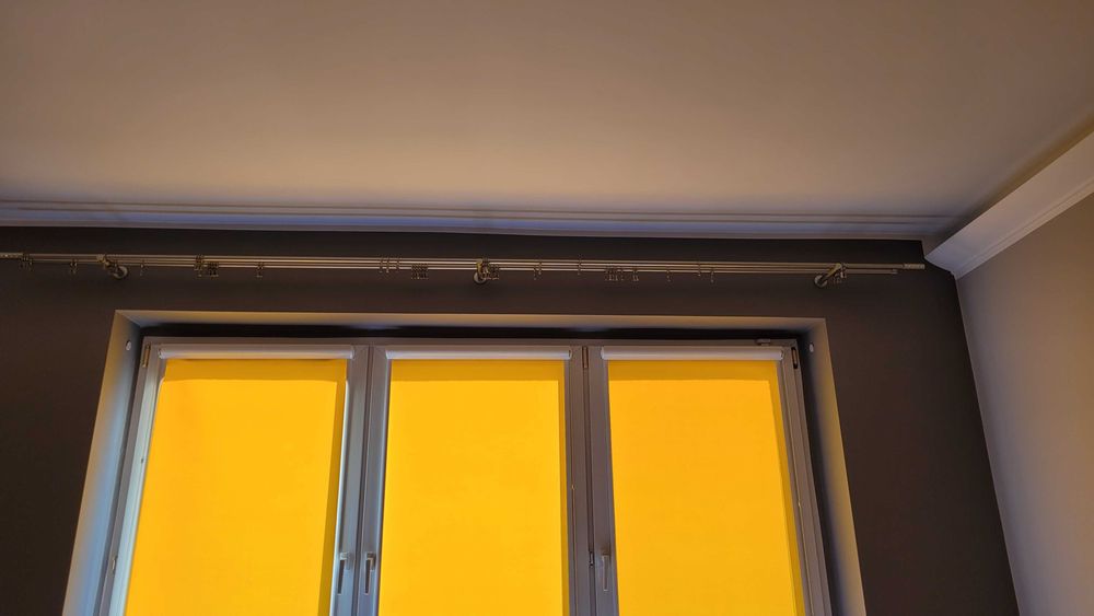 karnisz metalowy  podówjny szary/satynowy/matowy ok. 3m