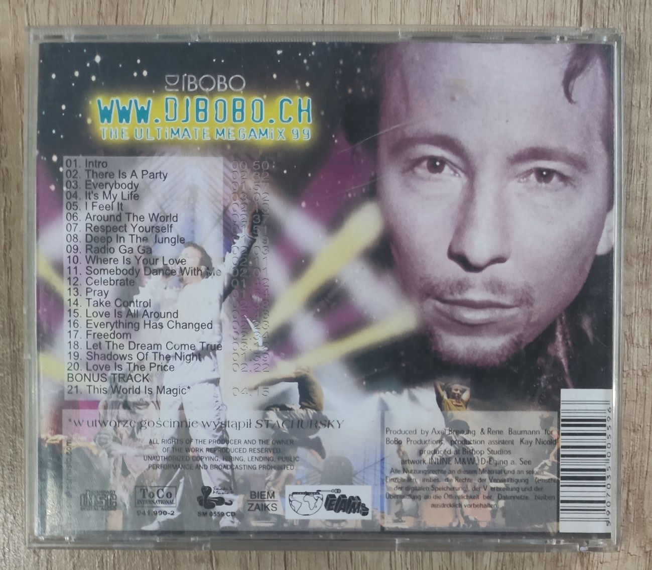 Dj BOBO The Ultimate Megamix 99 płyta CD Snake's Music DB+ stan 1999