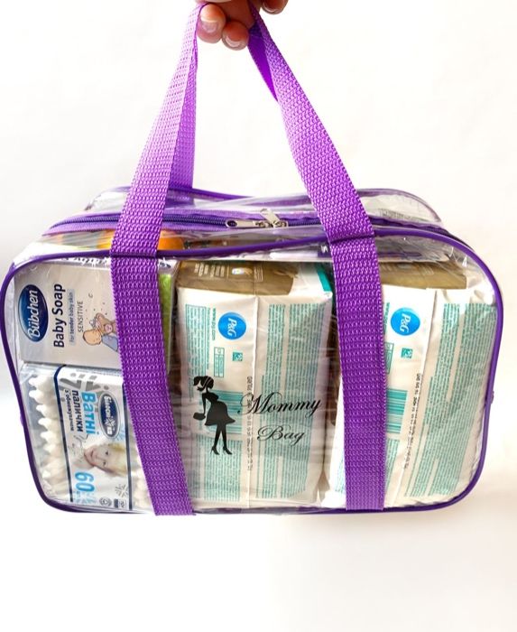 Сумка прозрачная в роддом Набор 3 сумки Mommy Bag