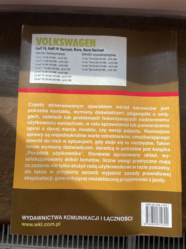 Volkswagen Golf IV i Bora Poradnik użytkownika