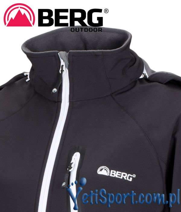 Berg Outdoor kurtka trekkingowa damska HILL, softshell r. L, czarna