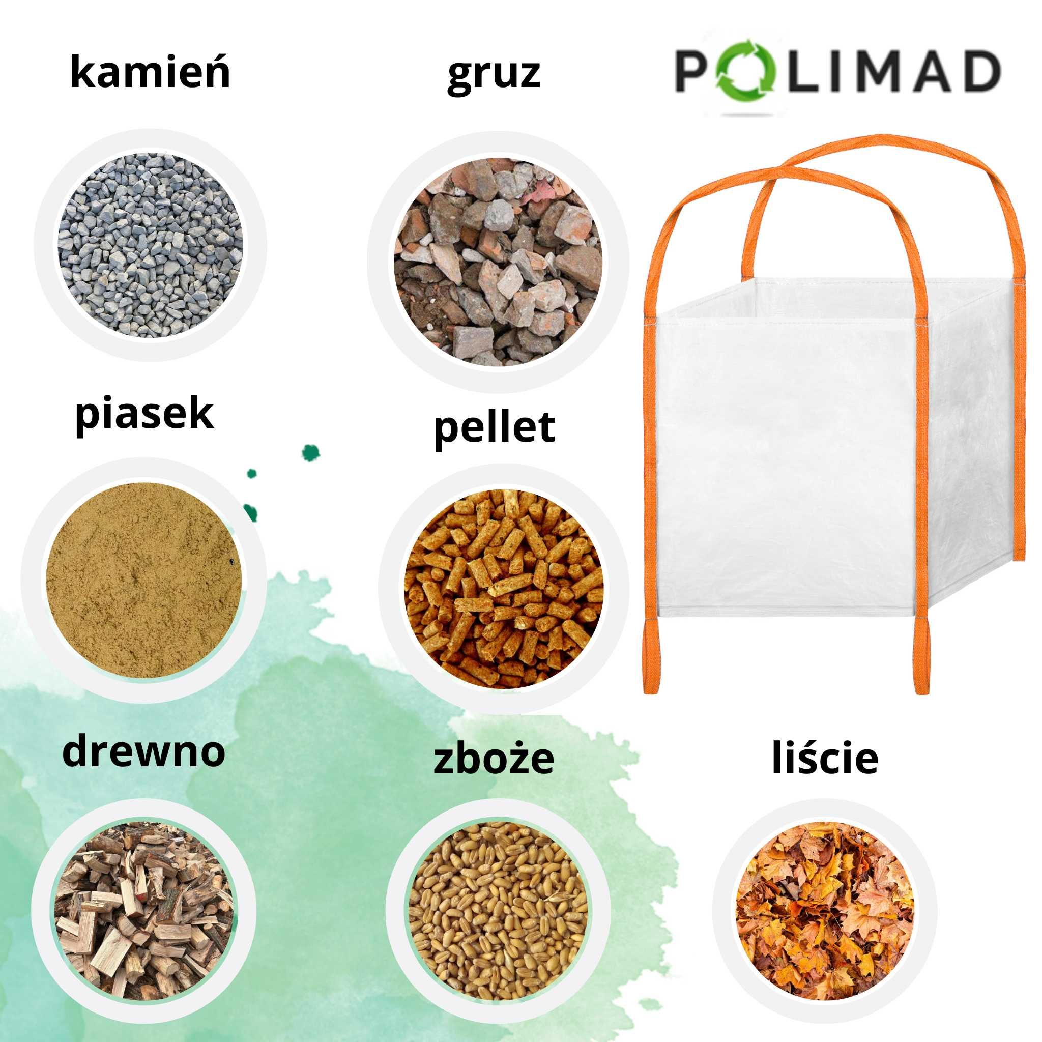 Worek NOWY BIG BAG na liście 90 cm 500kg/ ziemię, ZBOŻE / PROMOCJA