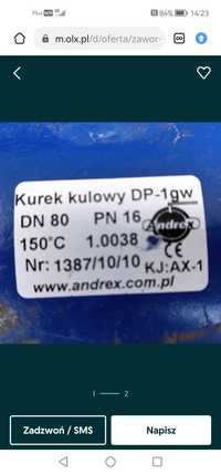 Zawór Kurek Kulowy Gwintowany Wewnętrznie DP-Igw DN80 PN16 Andrex