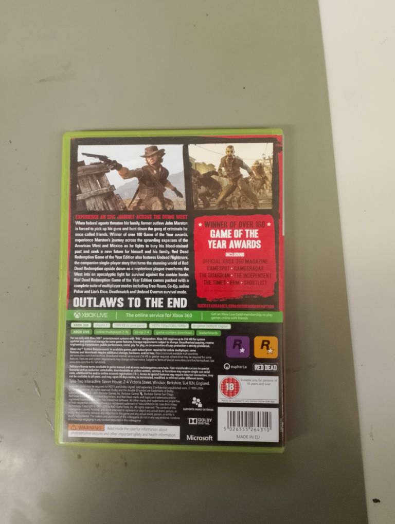 RdR 2 game of the year edition Xbox 360