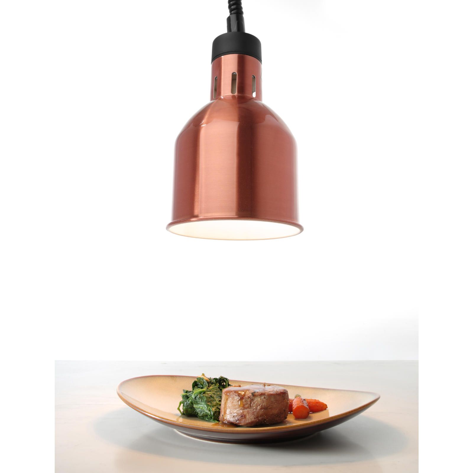 Lampa do podgrzewania potraw - wisząca cylindryczna stożkowa