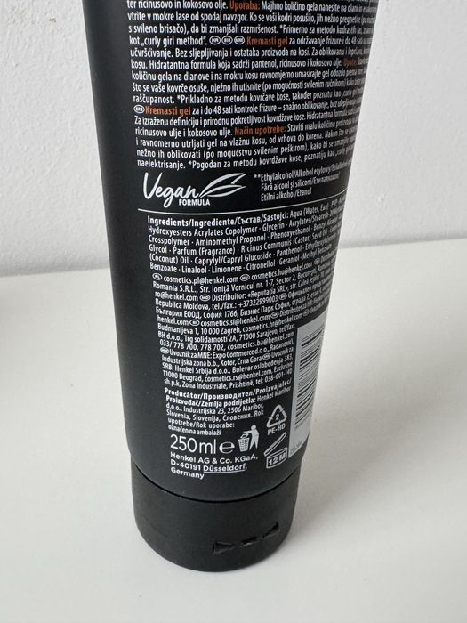 Syoss kremowy żel curl control wydobywanie skrętu