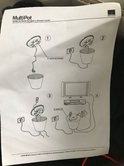 Nowa lampa wielofunkcyjna Multipot Rotaliana - czarna
