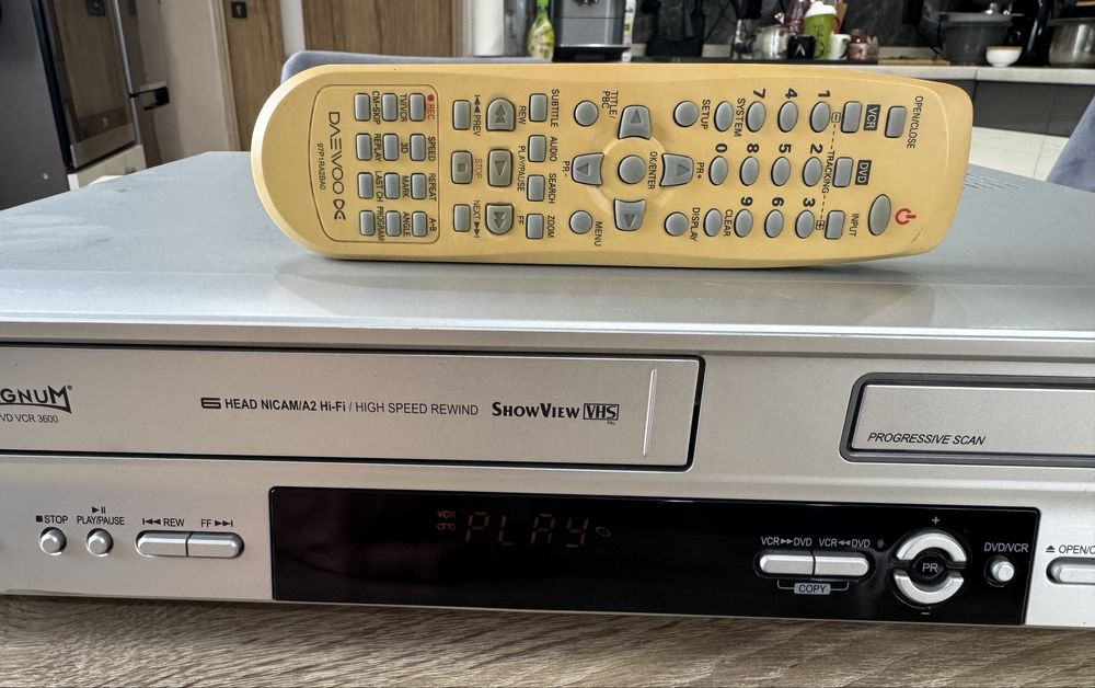 MAGNUM DVD VCR 3600 #Nagrywarka DVD VHS # 6 HD #Hi-Fi Stereo #Pilot
