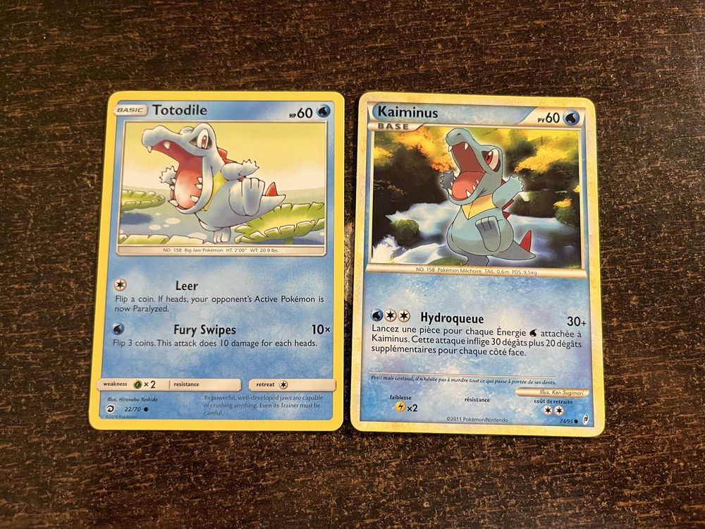 Karty pokemon oryginalne starsze zestaw Totodile