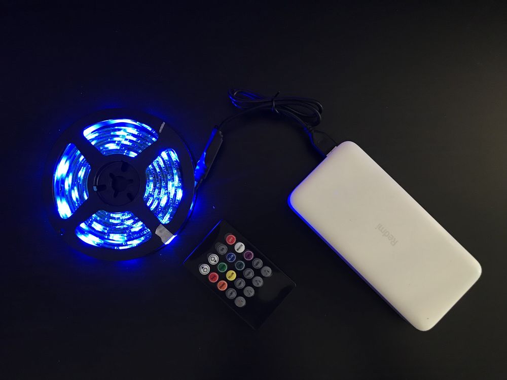 Taśma USB LED VAKOSS RGB 3m + pilot LA-C603 NOWA