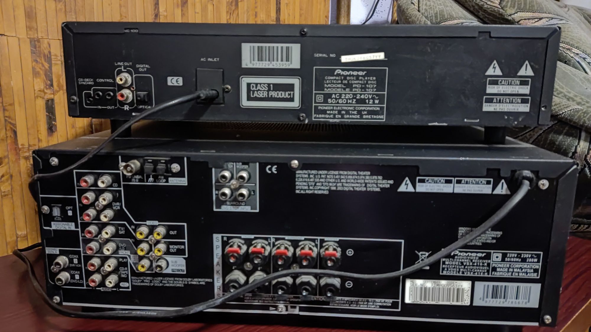 Pioneer vsx416+pd107
