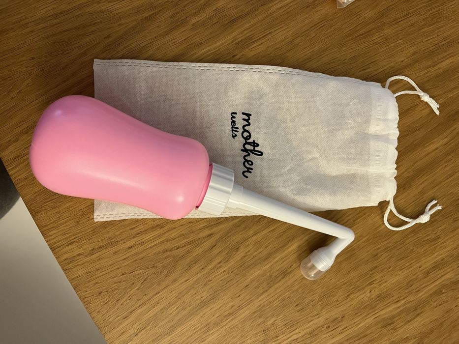 Kit pos parto (cuecas descartaveis, almofada de frio e frasco lavagem)