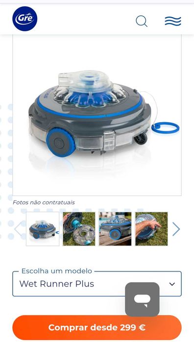Aspirador robot wet runner plus