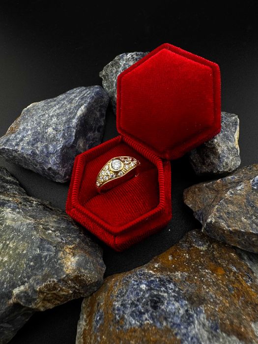 Złoty Stylowy Pierścionek z Cyrkonią | JAK NOWY | 585 | 3.25g