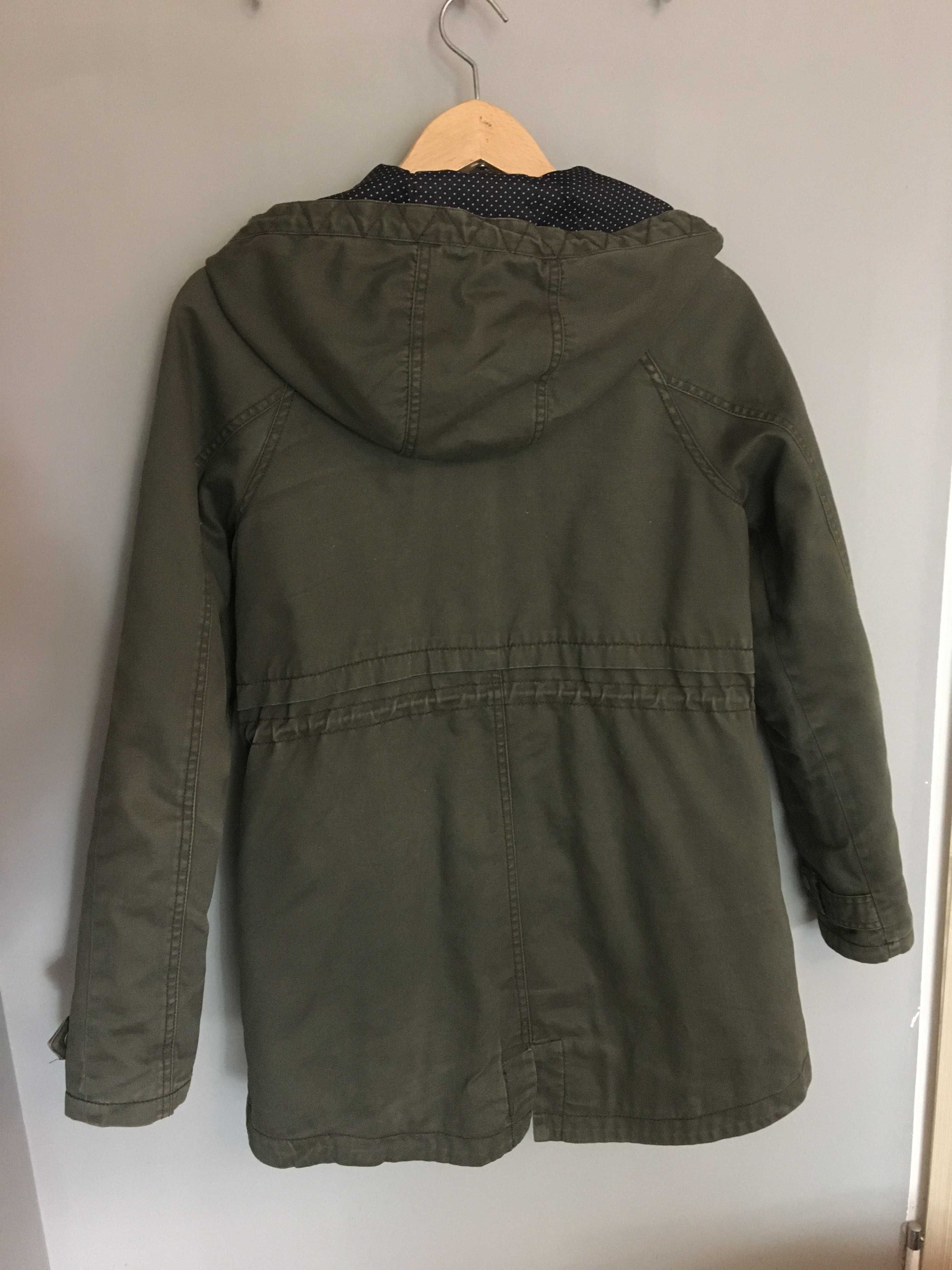 Khaki kurtka parka jesienna Stradivarius rozmiar S