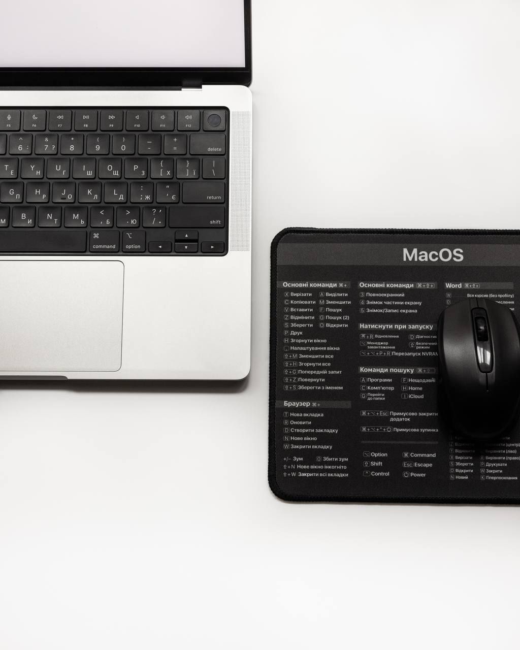 Оптом MacOS, Windows коврик під мишку з швидкими (Гарячими) комбінаці