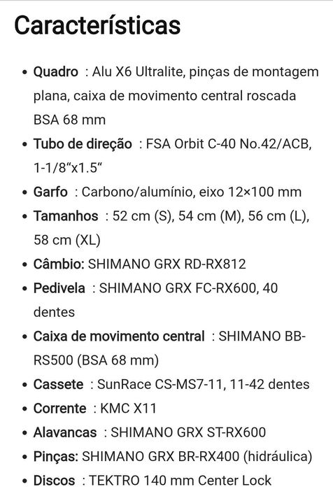Bicicleta Gravel
