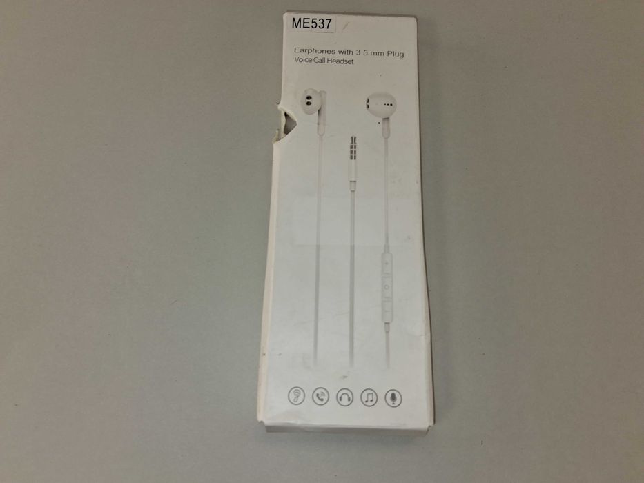 N201 Zestaw 2x Słuchawki Douszne Z Kablem 3.5mm Jack Czarne i Białe