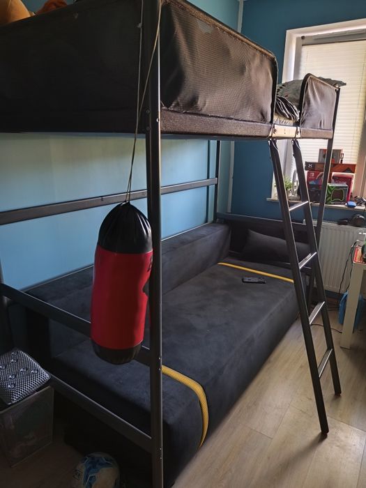 Łóżko metalowe Ikea antresola plus materac