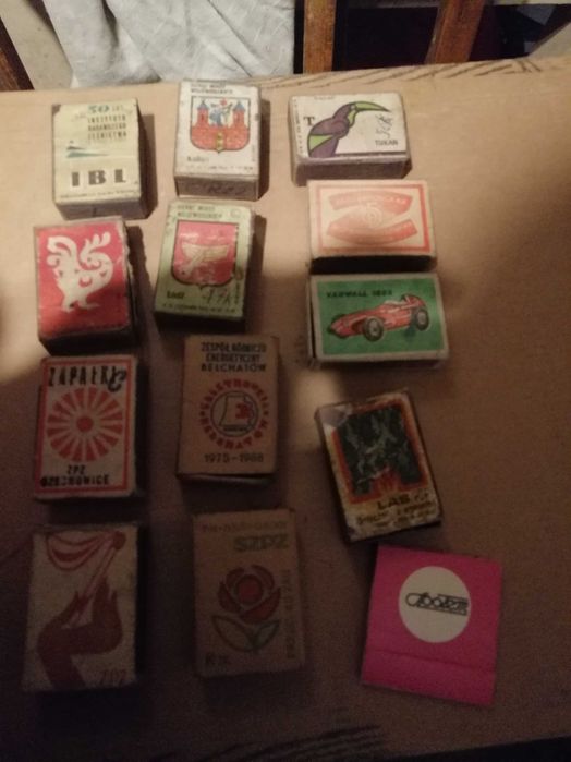 stare pudelka z zapalek