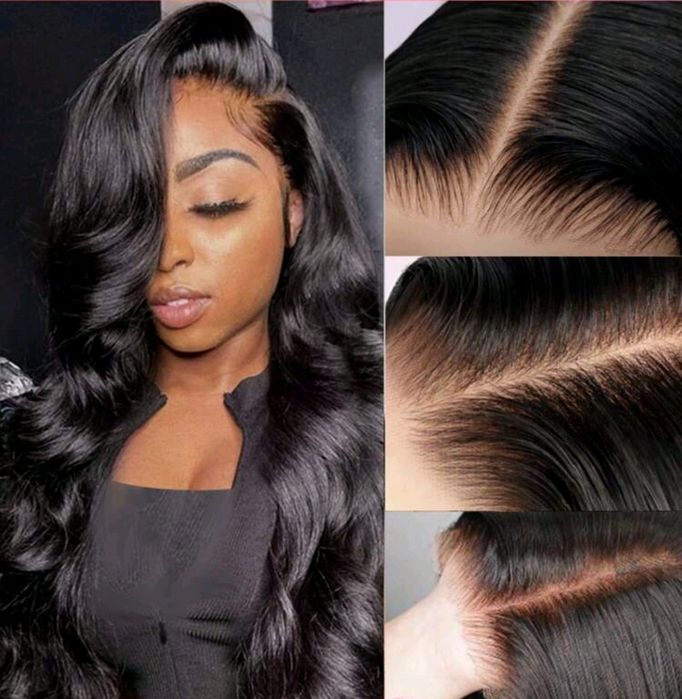 Lace humana ondulada lace orelha a orelha