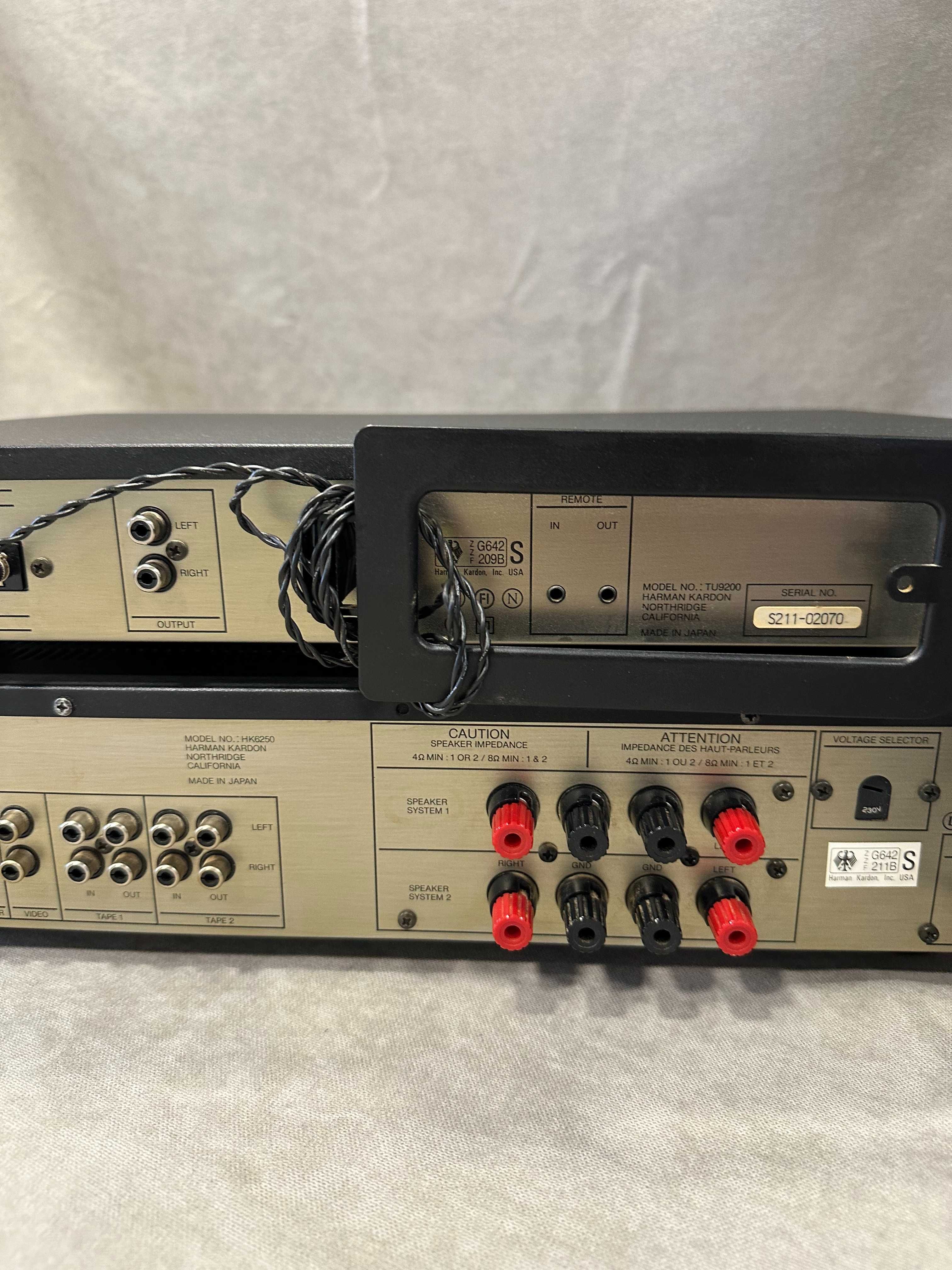Zestaw Stereo Wzmacniacz Harman Kardon HK 6250, Tuner TU 9200