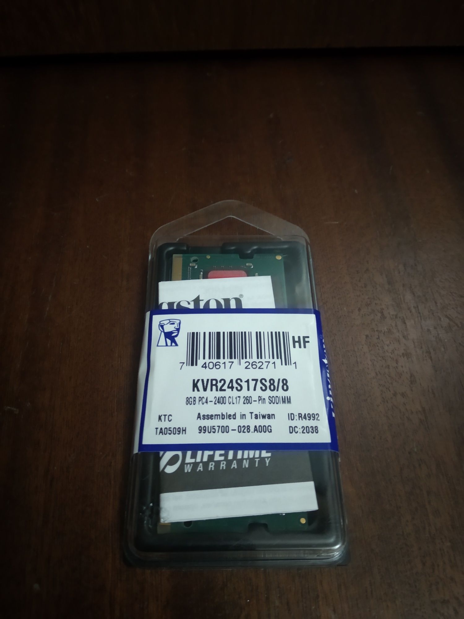 Оперативна пам'ять Kingston 8GB