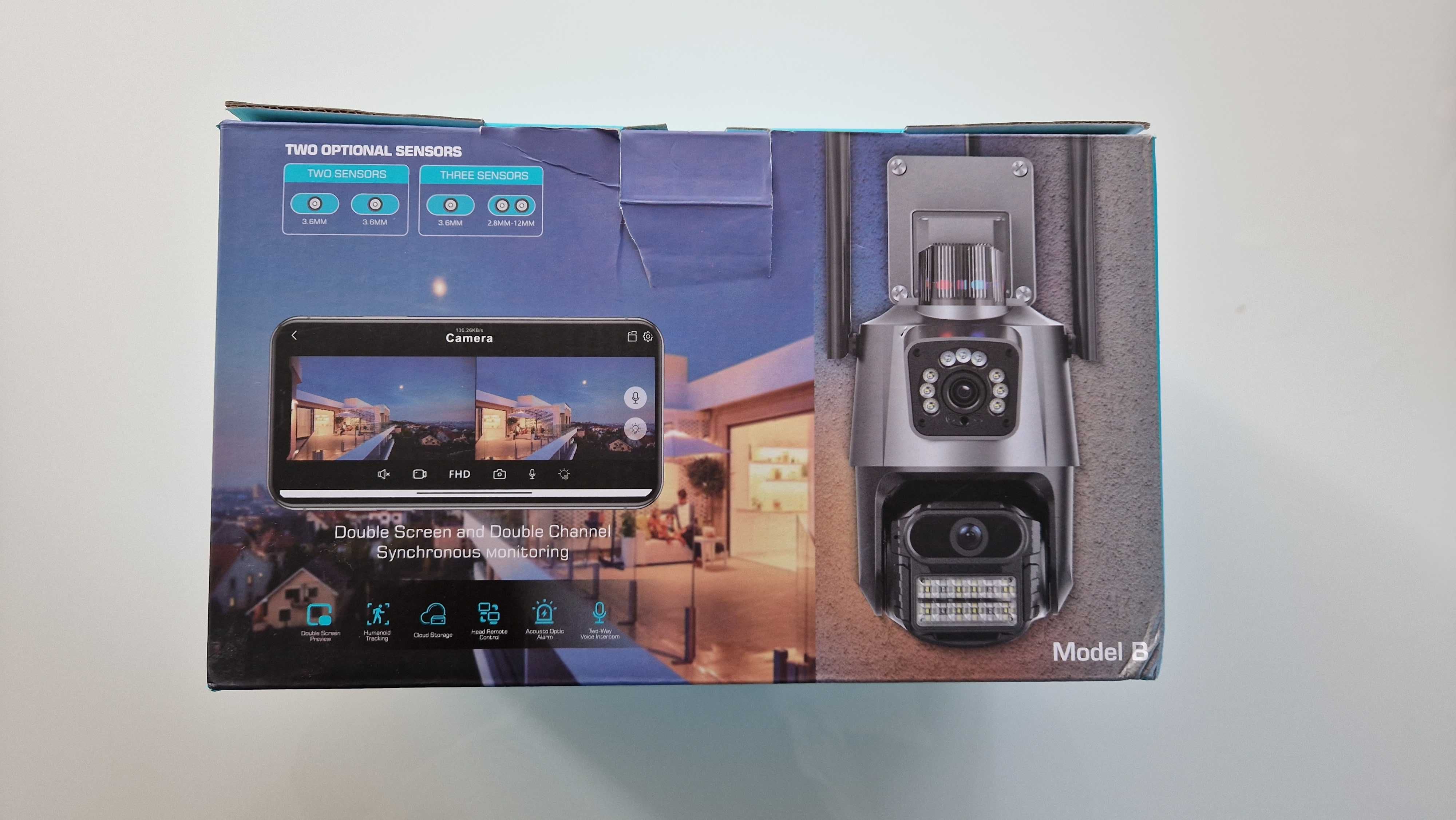 Kamera zewnętrzna Wifi 4K. 8x zoom, aplikacja. karta pamiec 64Gb