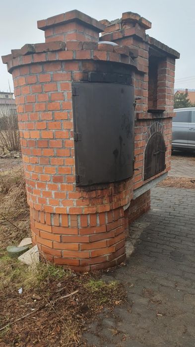 Wędzarnia - piec do pizzy drzwiczki metalowe