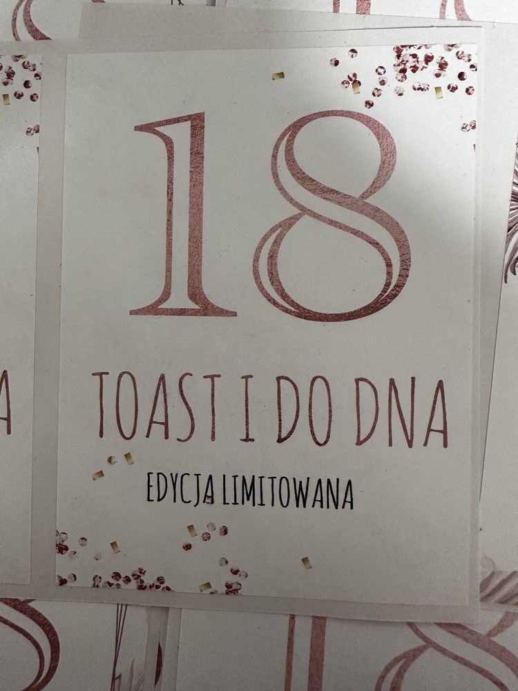 Etykiety, naklejki na wódkę „18”