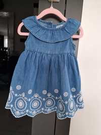 Old Navy 12-18 sukienka hiszpanka letnia jeansowa usa 86 92