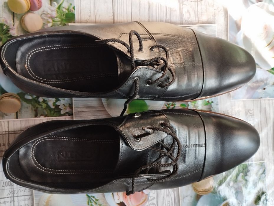 Кожаные качественные туфли 45р