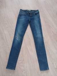 Spodnie jeans Zara niebieskie rurki 34