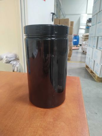 Słoik plastikowy czarny typ 23 1250ml + nakrętka