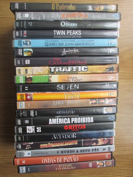 DVDs originais (Filmes, Animação, Concertos)