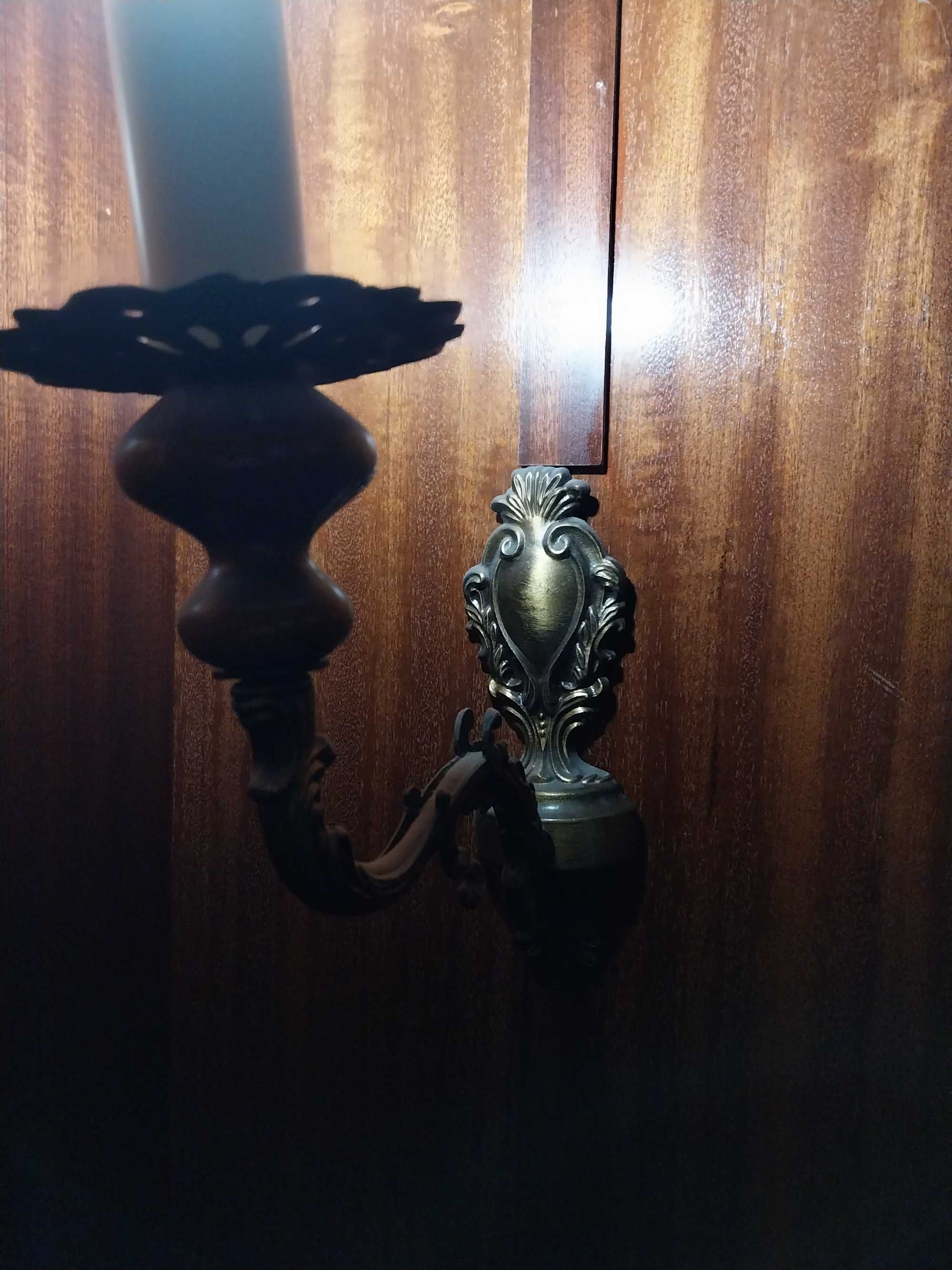 Stylowe kinkiety mosiężne pałacowe