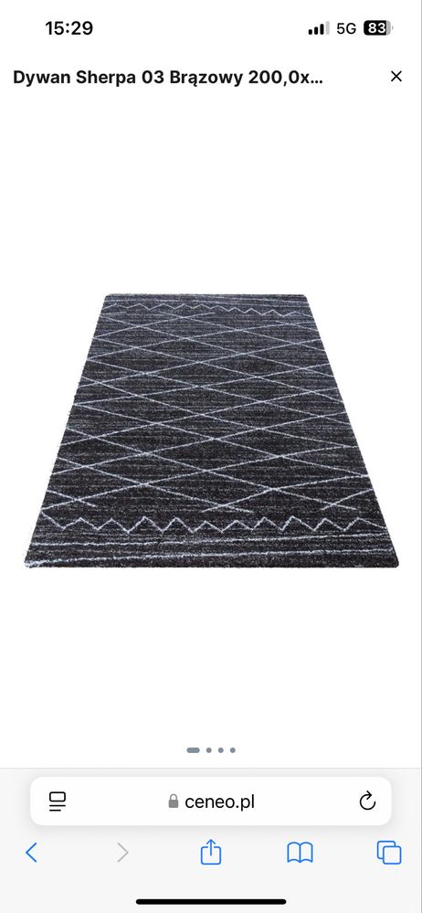 Dywan sherpa 03 brązowy 200x290cm