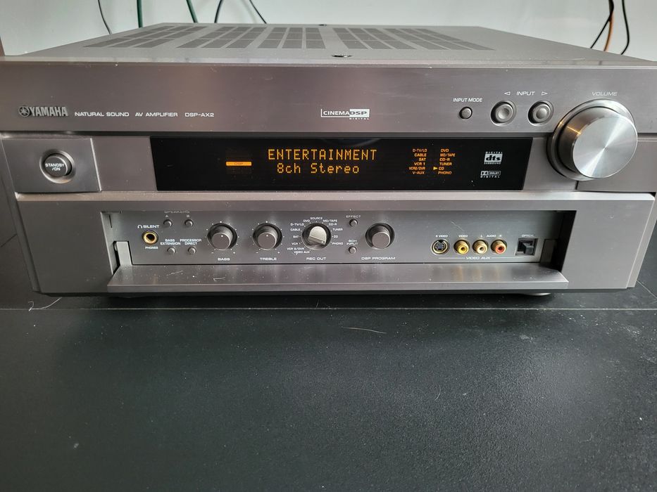 Yamaha DSP-AX2, tytanowy, Japonia, oryginalny pilot