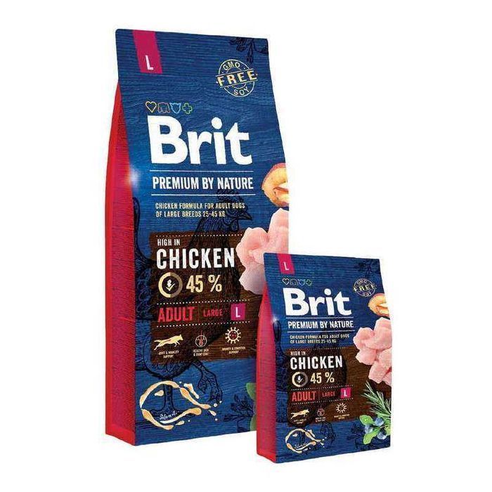 15кг Brit Premium (Брит Премиум) by Nature ADULT L корм для собак