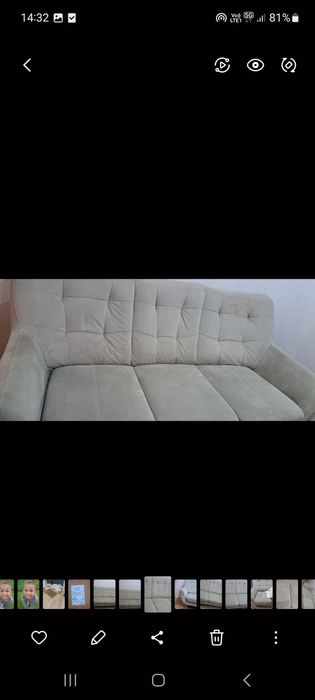 Sofa 3osobowa welurowa