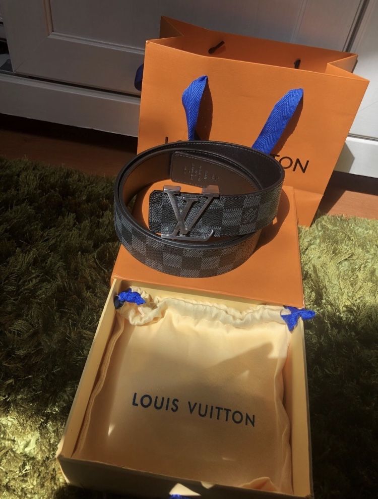 cinto louis vitton xadrez