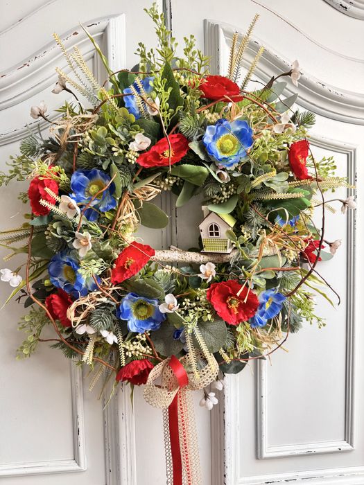 Duży Sielski wianek z makami