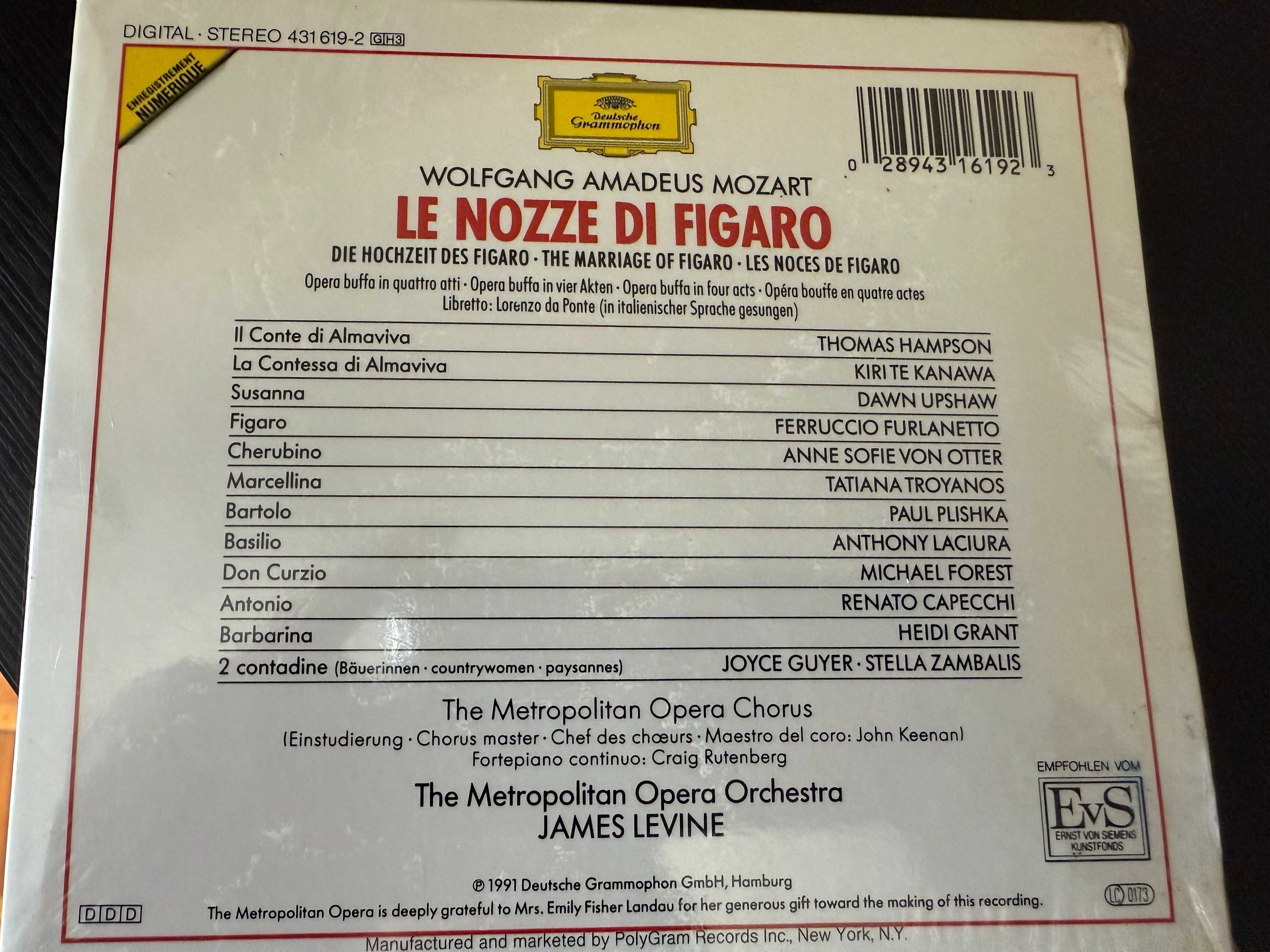 Mozart – Le Nozze Di Figaro – Furlanetto, Upshaw – James Levine
