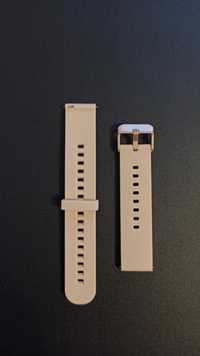 Pasek gumowy do zegarka - beżowy/rosegold - 18mm