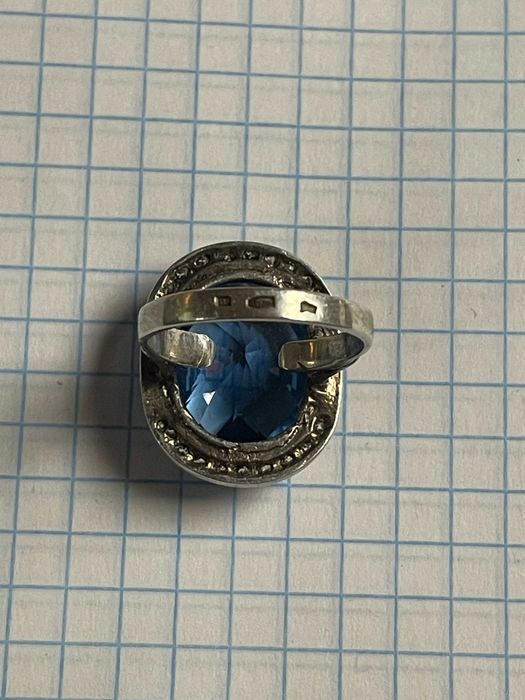 Серебряное кольцо 925 пробы и золото 375 пробы