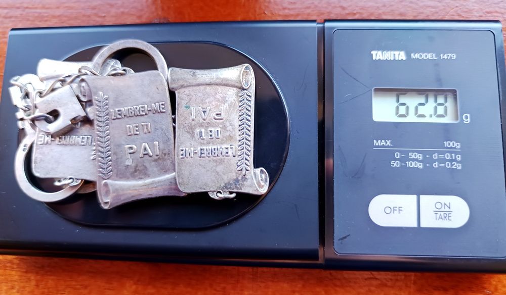 3 Chaveiros prata lei