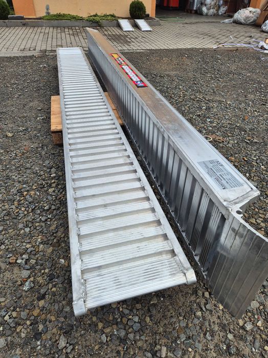 Najazdy aluminiowe DO MINIKOPAREK 4m/3800kg udźwig, DOSTAWA 1-2 dni
