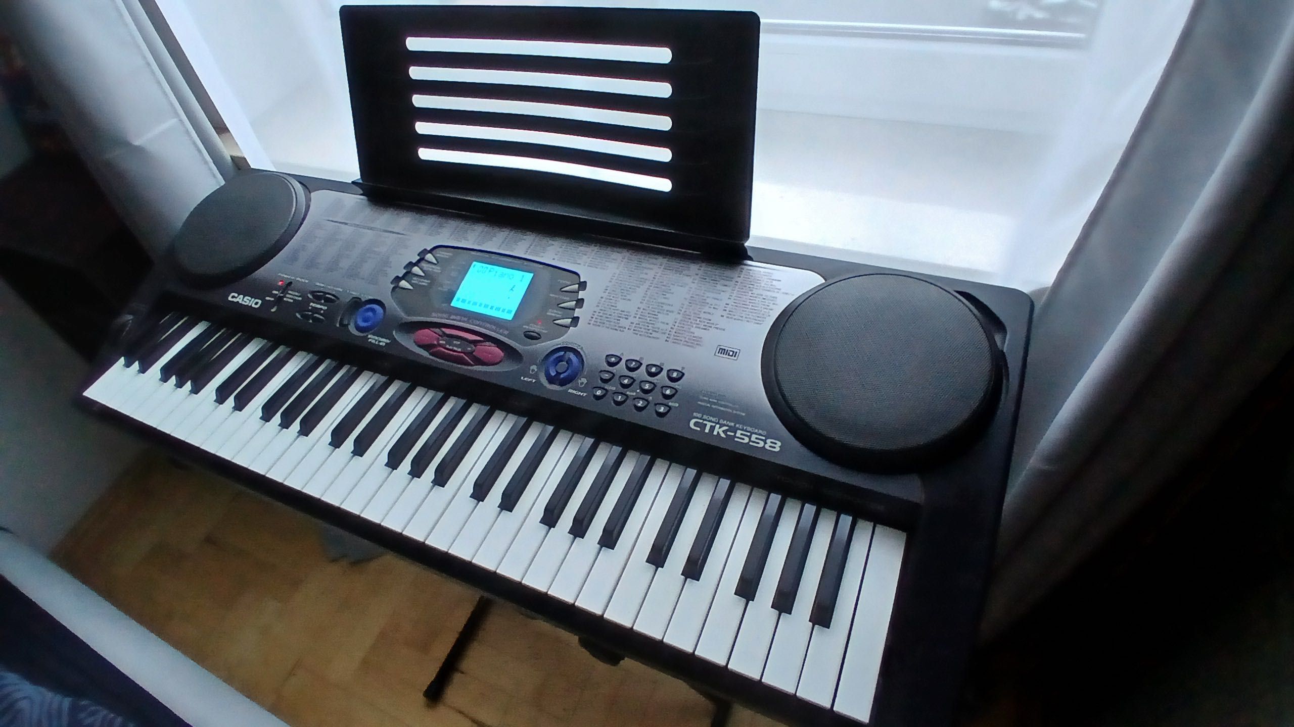 Keyboard firmy Casio 5 oktaw dynamiczna klawiatura MIDI statyw do nauk