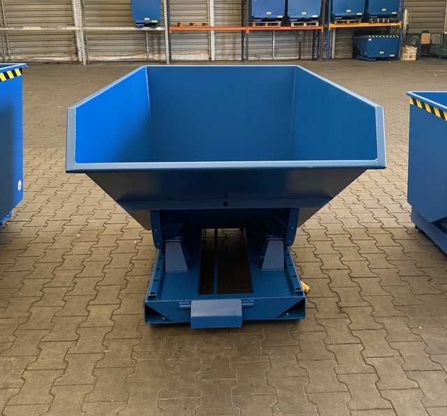 Kontener samowyładowczy 1100L / Pojemnik metalowy do wózka widłowego