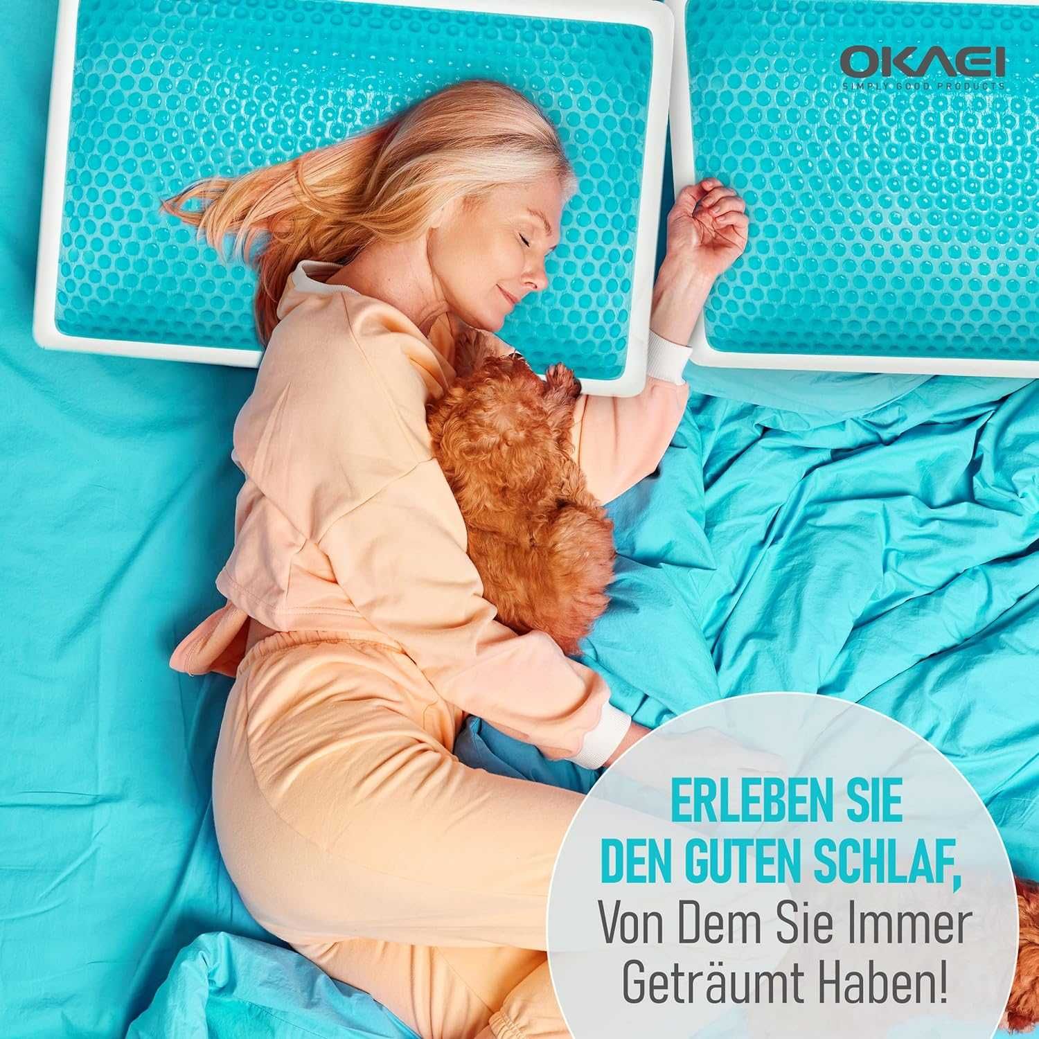 Подушка OKAEI GelCell Memory Foam Pillow with Cooling Gel Cover